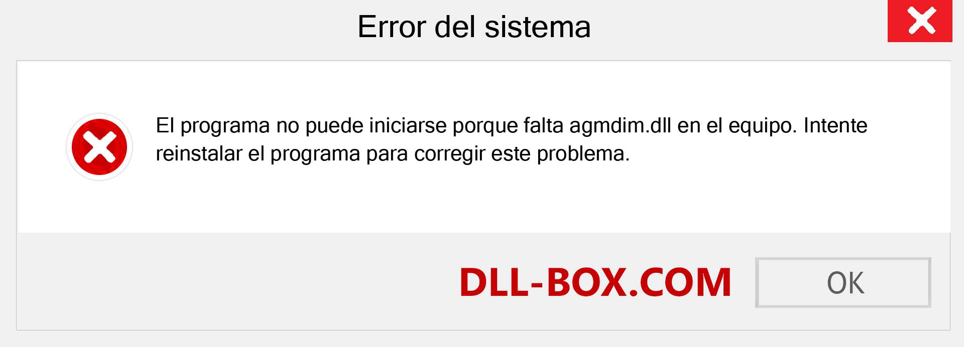 ¿Falta el archivo agmdim.dll ?. Descargar para Windows 7, 8, 10 - Corregir agmdim dll Missing Error en Windows, fotos, imágenes