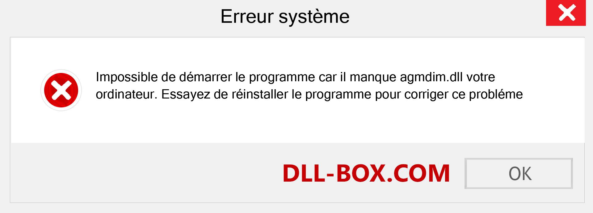 Le fichier agmdim.dll est manquant ?. Télécharger pour Windows 7, 8, 10 - Correction de l'erreur manquante agmdim dll sur Windows, photos, images